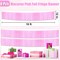 6 Pack 10 Ft Macaron Pink Foil Fringe Garland Metallic Tinsel Streamers Banner Wall Hanging Curtain Backdrop for Parade Floats, Christmas Day, Thanksgiving Day, Halloween, New Year Party Decoration